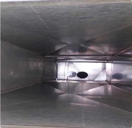 After cleaning - clean duct