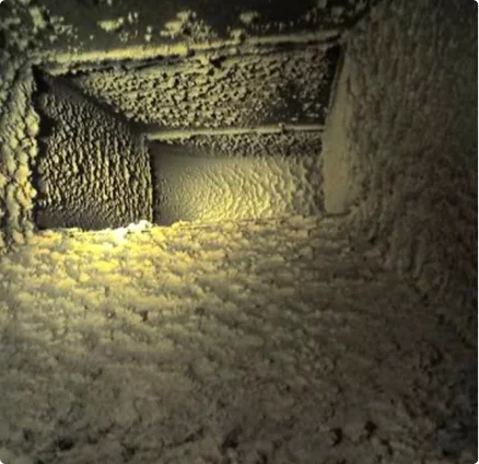 Before cleaning - dirty duct
